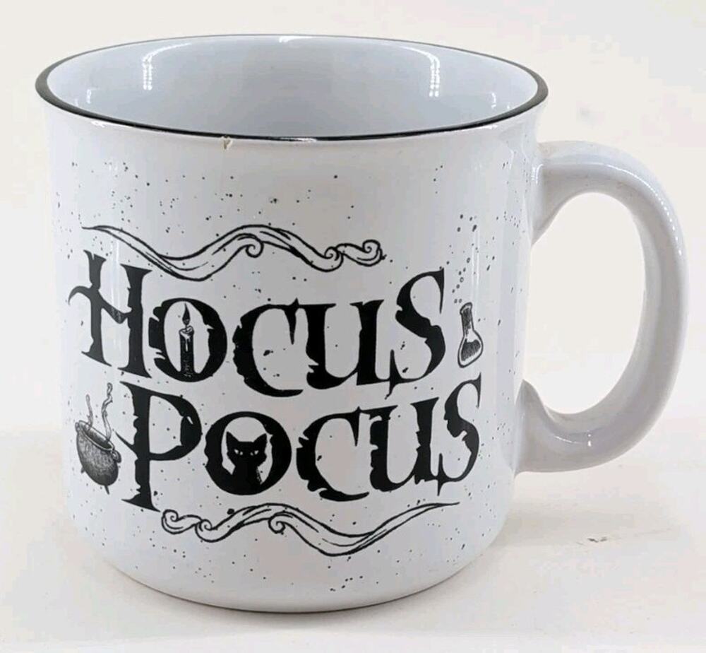 Disney Hocus Pocus Speckled Ceramic Camper Mug 20oz Halloween Coffee Cup